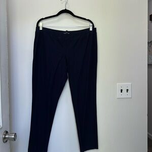Eileen Fisher Straight Leg Viscose Pants. Navy Blue. Large